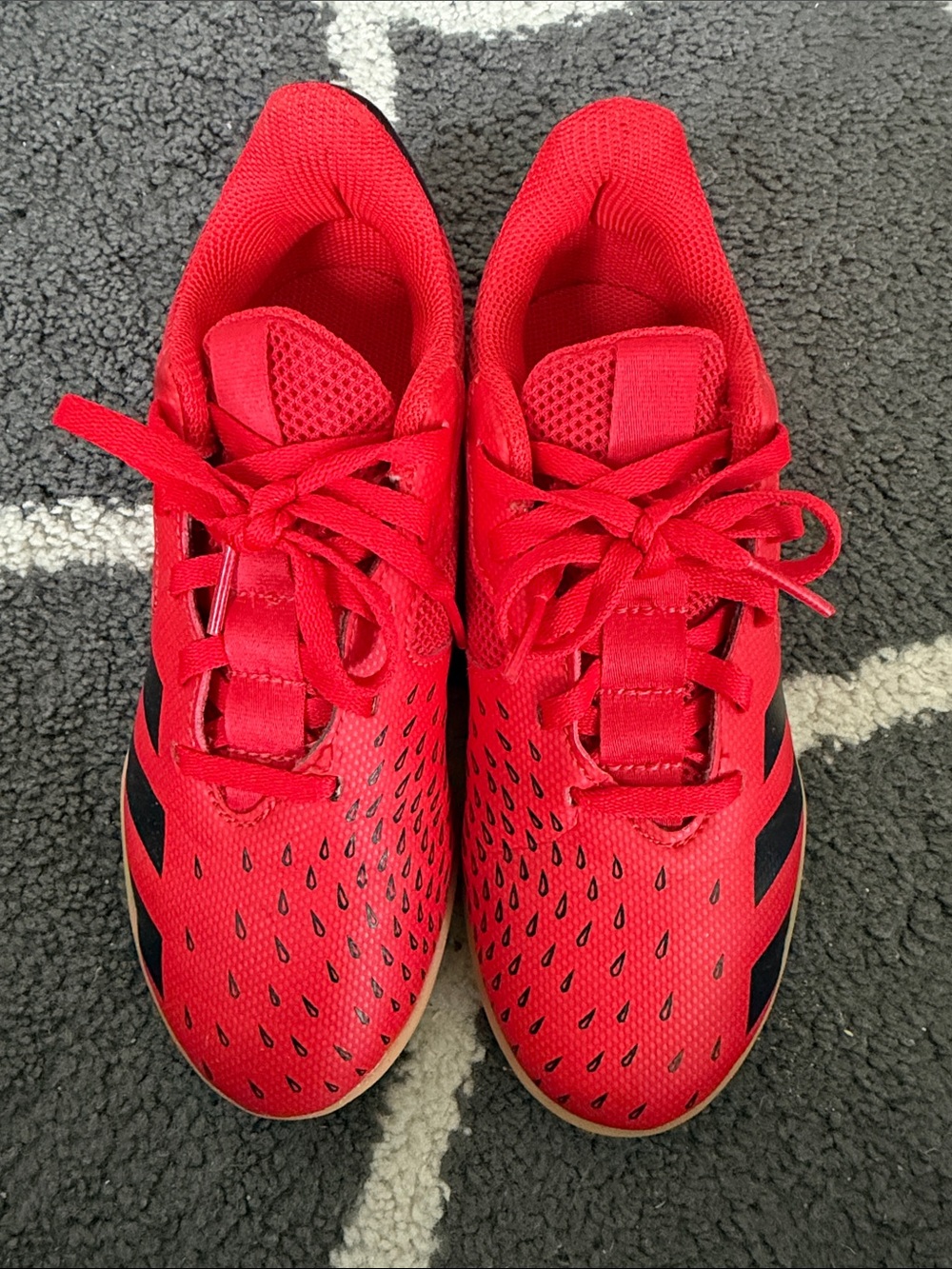adidas Kids Red Athletic Lace-Up Sneakers